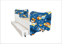 ABC Beds Dečiji Krevet sa Fiokom 160X80 cm  Meda u Avionu