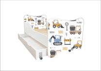 ABC Beds Dečiji Krevet sa Fiokom 160X80 cm Bager