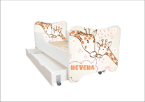 ABC Beds Dečiji Krevet sa Fiokom 160X80 cm  Žirafa sa Imenom Vašeg Deteta
