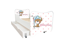 ABC Beds Dečiji Krevet sa Fiokom 160X80 cm  Uspavana Medvedica sa Imenom Vašeg Deteta