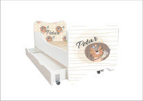 ABC Beds Dečiji Krevet sa Fiokom 160X80 cm  Model Petar Lav sa Imenom Vašeg Deteta