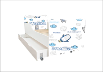 ABC Beds Dečiji Krevet sa Fiokom 160X80 cm  Pingvin Strahinja sa Imenom Vašeg Deteta