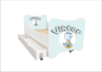 ABC Beds Dečiji Krevet sa Fiokom 160X80 cm Dino Viktor sa Imenom Vašeg Deteta