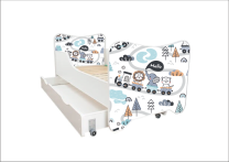 ABC Beds Dečiji Krevet sa Fiokom 160X80 cm  Vozić