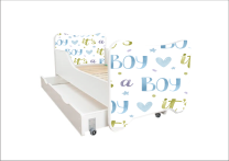 ABC Beds Dečiji Krevet sa Fiokom 160X80 cm  Bebac sa Imenom Vašeg Deteta