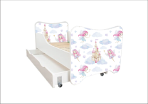 ABC Beds Dečiji Krevet sa Fiokom 160X80 cm  Princeza I Zamak