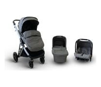Kolica Baby Bear Origin - Urban Life 3U1 - Light Grey
