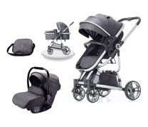 Kolica Za Bebe 618 Bbo Tiffany Set - Grey